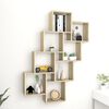 vidaXL Wall Cube Shelf Sonoma Oak 90x15x119 cm Engineered Wood