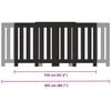 vidaXL Radiator Cover Black 205x21.5x83.5 cm Engineered Wood