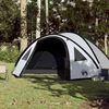 vidaXL Camping Tent Dome 4-Person White Blackout Fabric Waterproof