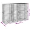 vidaXL Gabion Basket with Cover 300x100x200 cm Galvanised Iron