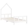 vidaXL Kids Bed Frame White 90x200 cm Solid Wood Pine