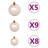 vidaXL Artificial Pre-lit Christmas Tree with Ball Set Blue 150 cm PVC