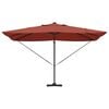 vidaXL Umbrella Terracotta 352 x 251 x 265 cm Polyester and Aluminium