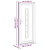 vidaXL Front Door White PVC