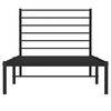 vidaXL Metal Bed Frame without Mattress with Headboard Black 90x200cm