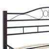 vidaXL Bed Frame without Mattress Black Metal 120x200 cm
