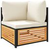 vidaXL Garden Sofa Corner with Cushions Solid Wood Acacia