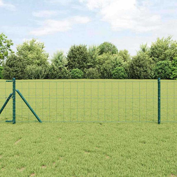 vidaXL Euro Fence Green 0.6 x 25 m PVC-coated iron