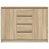 vidaXL Sideboard with Drawers Sonoma Oak 100.5x35x76 cm Engineered Wood