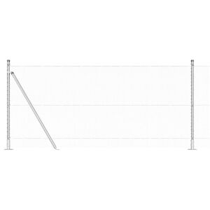 vidaXL Fence Post Silver