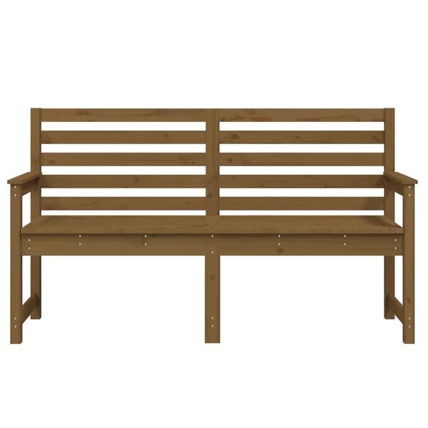 vidaXL Garden Bench Honey Brown 159.5x48x91.5 cm Solid Wood Pine