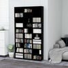 vidaXL CD Cabinet Black 102x23x177.5 cm Engineered Wood