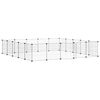 vidaXL 20-Panel Pet Cage with Door Black 175x175x35 cm Steel