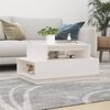 vidaXL Coffee Table White 80x55x40.5 cm Solid Wood Pine