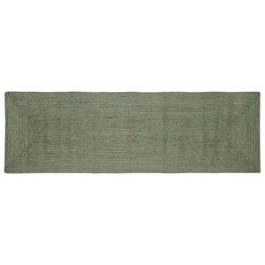 vidaXL Area Rug Olive Green 80 x 250 cm Jute