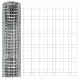 vidaXL Euro Fence Silver 1.2 x 10 m Hot dip galvanized iron