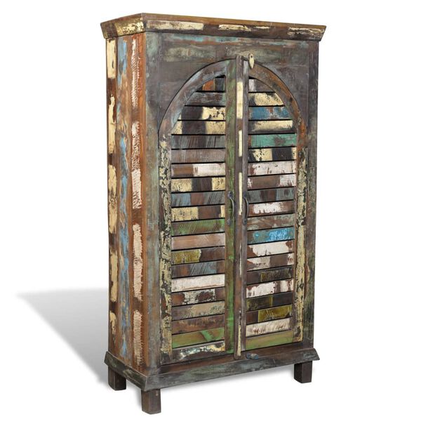 Reclaimed Wood Bookshelf Bookcase 2 Doors & 3 Shelves