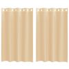 vidaXL Voile Curtains with Grommets 2 pcs Sand