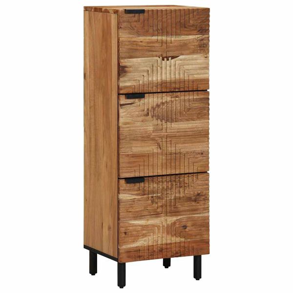 vidaXL Highboard Natural 40 x 33.5 x 110 cm Solid Acacia Wood