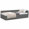 vidaXL Corner Bed Frame Dark Grey 100 cm x 200 cm Velvet