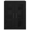 vidaXL Wall Mounted Cabinet Wall-mounted Black oak 69.5 x 34 x 90 cm