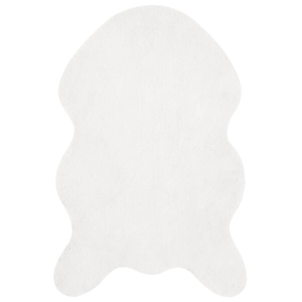 vidaXL Faux Rabbit Fur Rug Olite White 60 x 90 cm Polyester
