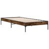 vidaXL Bed Frame without Mattress Smoked Oak 90x190 cm Single