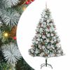 vidaXL Artificial Christmas Tree Green and white 210 cm