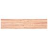 vidaXL Wall Shelf Light Brown 180x40x(2-4) cm Treated Solid Wood Oak