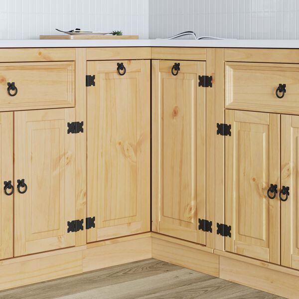 vidaXL Cabinet with Shelf Honey 80 x 80 x 81.5 cm Solid Pine Wood