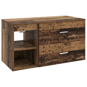 vidaXL Bathroom Furniture Set 2 pcs Old Wood Engineered Wood