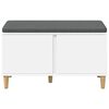 vidaXL Hall Bench with Cushion with Storage White 80 x 38 x 46 cm