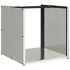 vidaXL Firewood Rack 40x40x40 cm Stainless Steel