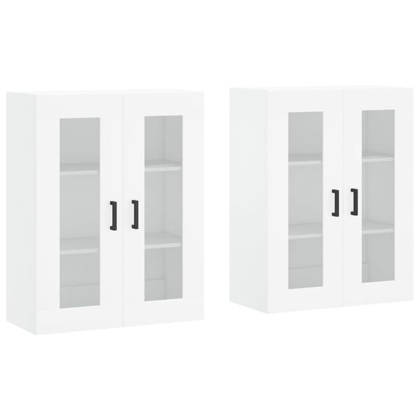 vidaXL Wall Mounted Cabinets 2 pcs White Engineered Wood