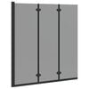 Shower Enclosure Manual Black 130 x 138 cm ESG Glass and Aluminium