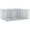 vidaXL Gabion Raised Bed 150 x 100 x 60 cm Galvanised Steel Silver