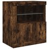 vidaXL Sideboard with LED Lights Smoked Oak 162x37x67 cm