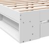 vidaXL Bed Frame with Drawers without Mattress White 150x200 cm King Size