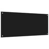 vidaXL Kitchen Backsplash Black 120 x 50 cm Tempered Glass