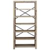 vidaXL 6-Tier Bookcase 80x30x170 cm Solid Wood Acacia