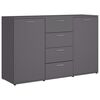 vidaXL Sideboard Grey 120x35.5x75 cm Engineered Wood