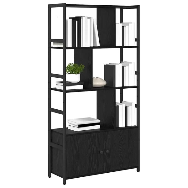 vidaXL Bookshelf Black Oak 80 x 30 x 155.5 cm Engineered Wood