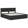 vidaXL Bed Frame with Headboard Black 200 x 200 cm Engineered Wood