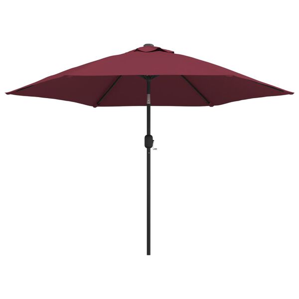 vidaXL Garden Parasol with Metal Pole Bordeaux Red 300 cm