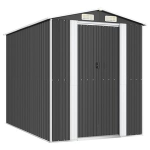vidaXL Garden Shed Anthracite 192x274x223 cm Galvanised Steel