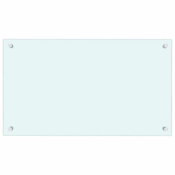 vidaXL Kitchen Backsplashes 2 pcs White 70x40 cm Tempered Glass