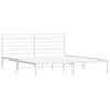 vidaXL Metal Bed Frame without Mattress with Headboard White 183x213cm