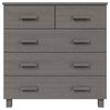 vidaXL Sideboard HAMAR Light Grey 79x40x80 cm Solid Wood Pine