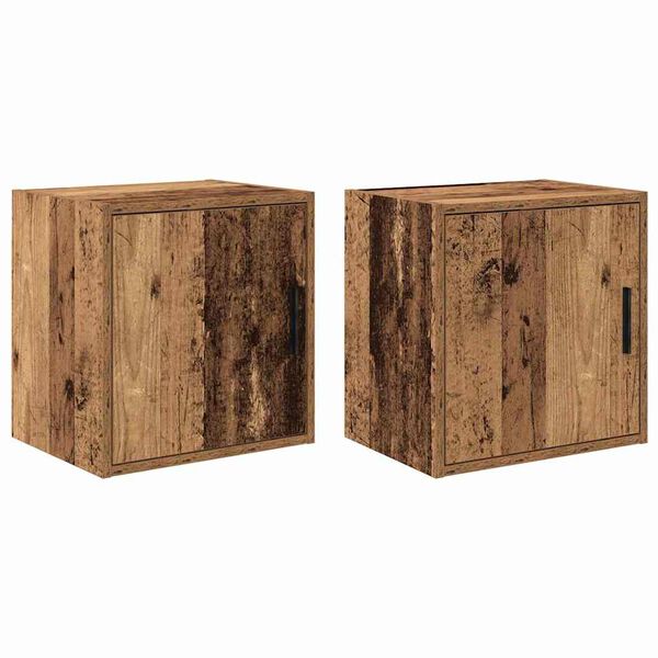 vidaXL Garage Wall Cabinets 2 pcs Old Wood Engineered Wood
