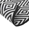 vidaXL Outdoor Carpet ARAKIL White and Black Ø120 cm PP